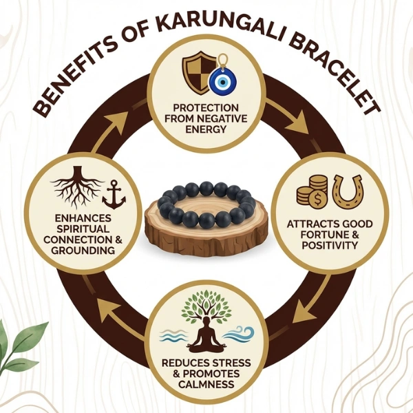 Karungali Bracelet | 100% Original ebony Beads | Rudra Sparsh - Image 4