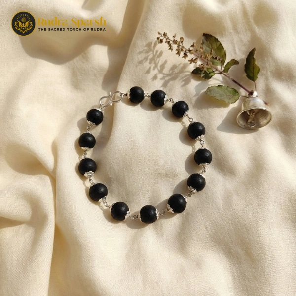 Karungali Bracelet with Silver Capping