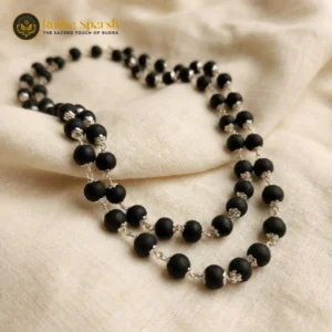 Karungali Mala with Silver Capping