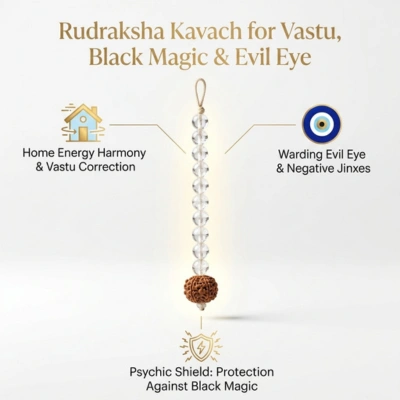 Rudraksha Kavach for Vastu, Black Magic & Evil Eye - Image 4