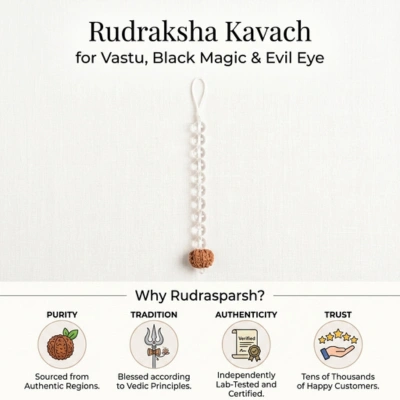 Rudraksha Kavach for Vastu, Black Magic & Evil Eye - Image 3